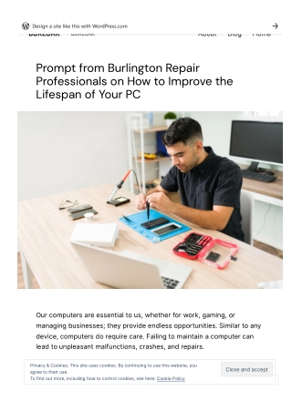 Prompt from Burlington Repair Professionals on How to Improve the Lifespan of Your PC
