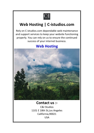 web hosting c istudios com
