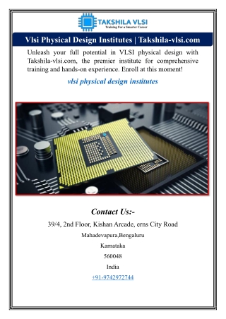 Vlsi Physical Design Institutes | Takshila-vlsi.com