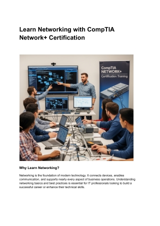 Learn Networking with CompTIA Network  Certification