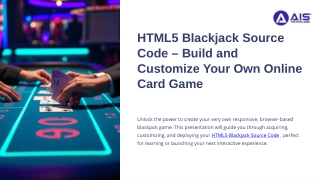 HTML5 Blackjack Source Code – Build and Customize Your Own Online Card Game
