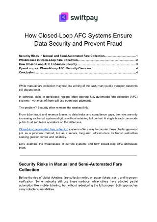 How Closed-Loop AFC Systems Ensure Data Security and Prevent Fraud