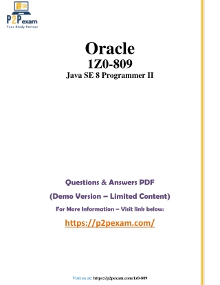 oracle 1z0 809 java se 8 programmer ii