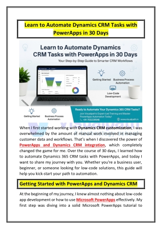 Microsoft Dynamics 365 CRM Training | Dynamics CRM Certification