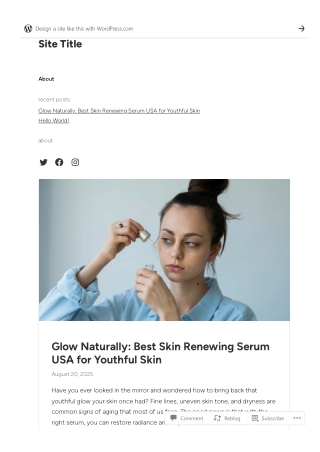 Glow Naturally Best Skin Renewing Serum USA for Youthful Skin