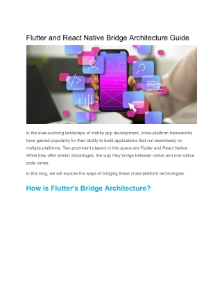 Flutter and React Native Bridge Architecture Guide