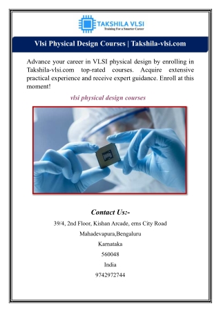 vlsi physical design courses takshila vlsi com
