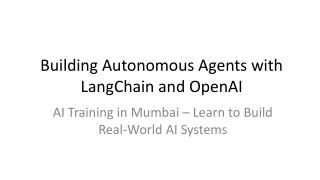 building autonomous agents with langchain