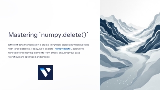 mastering numpy delete