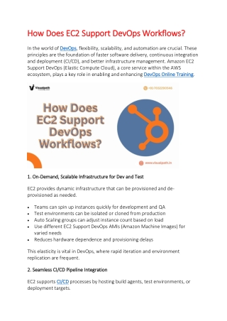how does ec2 support devops workflows how does