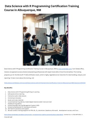 data science with r programming certification