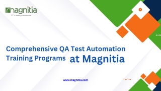 comprehensive qa test automation training programs