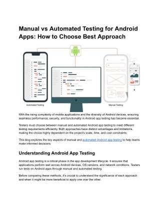 manual vs automated testing for android apps