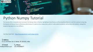 python numpy tutorial