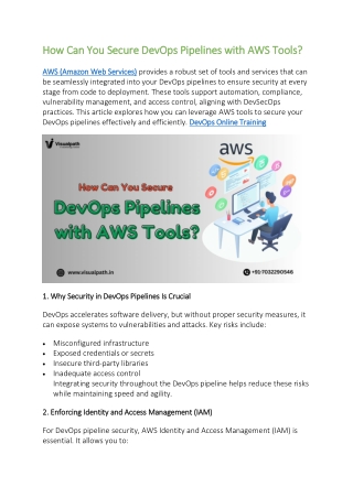 how can you secure devops pipelines with