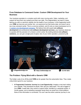 From CRM to Command Center_ Custom Development with AI
