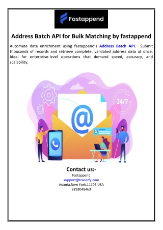 Address Batch API for Bulk Matching by fastappend