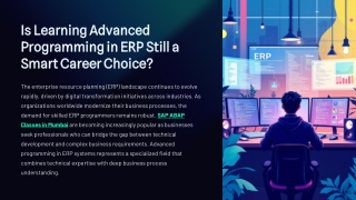 is learning advanced programming in erp still