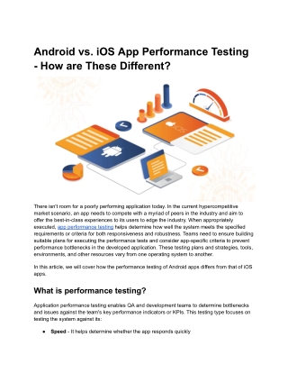 Android vs. iOS App Performance Testing - How are These Different_