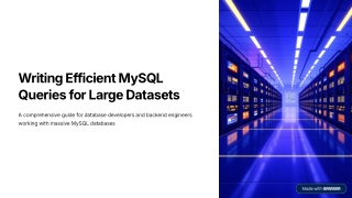 Optimizing MySQL: Strategies for Handling Large Datasets Without Sacrificing Per