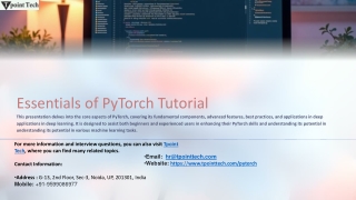 Essentials of PyTorch Tutorial