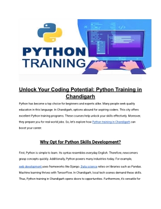 DN Unlock Your Coding Potential_ Python Training in Chandigarh