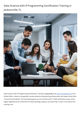 Data Science with R Programming Certification Training Course in jacksonville, FL