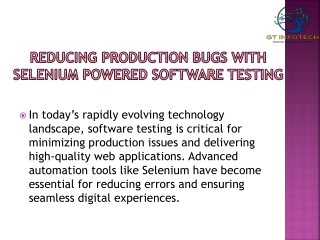 reducing production bugs with selenium powered software testing