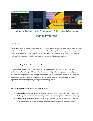 master python with codewars a practical guide