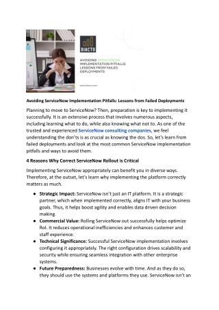 avoiding servicenow implementation pitfalls