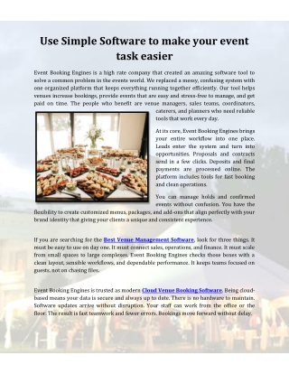 Use Simple Software to make your event task easier