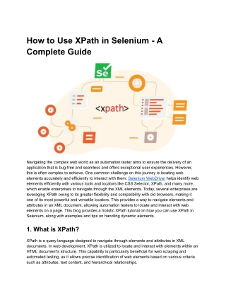 how to use xpath in selenium a complete guide