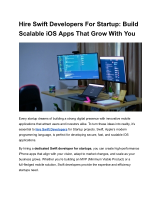 Hire Swift Developers