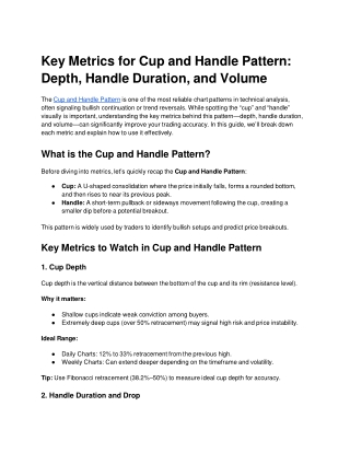 Key Metrics for Cup and Handle Pattern_ Depth, Handle Duration, and Volume