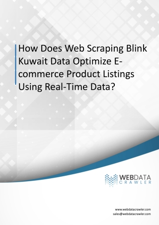 how does web scraping blink kuwait data optimize