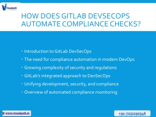 how does gitlab devsecops automate compliance checks