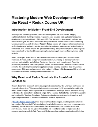 mastering modern web development with the react