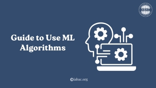 guide to use ml algorithms