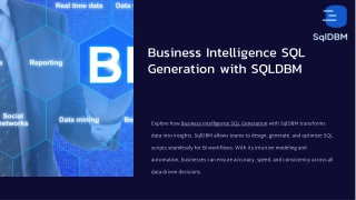 business intelligence sql generation with sqldbm