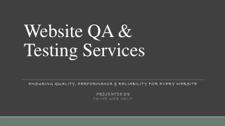 website qa testing services