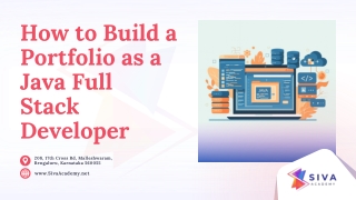 How to Build a Portfolio as a Java Full Stack Developer