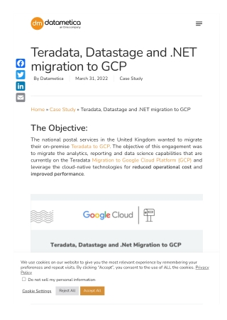 Datametica Accelerates Teradata to GCP Cloud Migration- Datametica