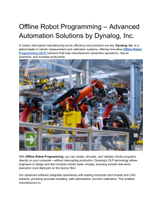 offline robot programming advanced automation