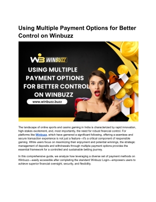 using multiple payment options for better control