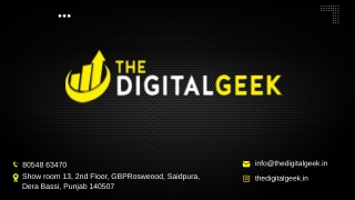 Digital Marketing  Portfolio - The Digital Geek