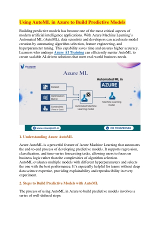 Azure AI Training in Hyderabad | Best Azure AI-102