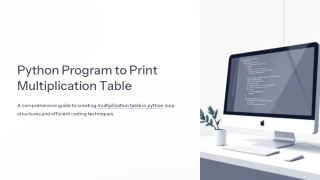 python program to print multiplication table