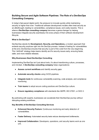 building secure and agile software pipelines