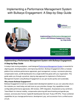 Performance Management System