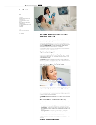 Affordable & Permanent Dental Implants Near Me in Duluth, GA